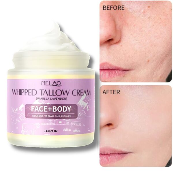 Organic Tallow Cream for Skin Hydration & Nourishment | Face, Body Cream - Vanilla Lavender - Image 4