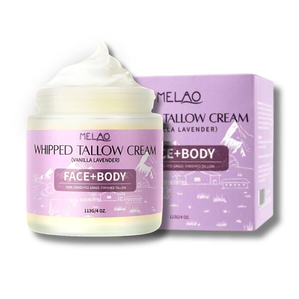 Organic Tallow Cream for Skin Hydration & Nourishment | Face, Body Cream - Vanilla Lavender - Image 2