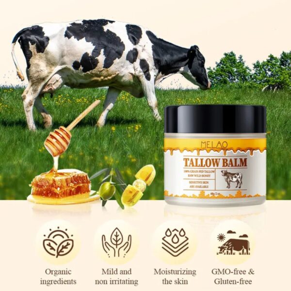 Grass-Fed Beef Tallow & Honey Skin Balm: Premium All-Natural Tallow & Honey - Image 6