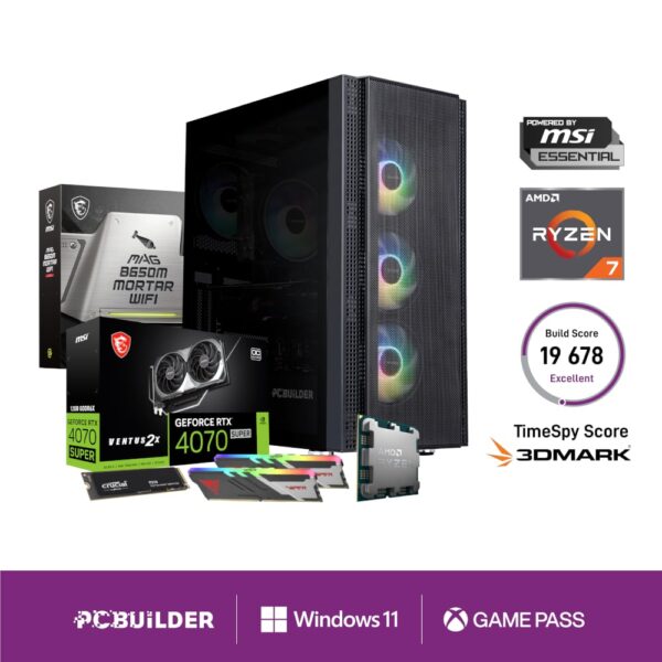 PCBuilder Ryzen 7 7700X TACTICIAN Windows 11 Gaming PC